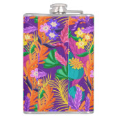 Farbenfrohe exotische Blumenmuster-23148 Flachmann (Rückseite)