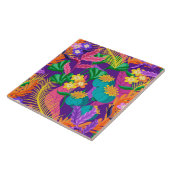 Farbenfrohe exotische Blumenmuster-23148 Fliese (Seite)