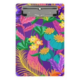 Farbenfrohe exotische Blumenmuster-23148 Mini Klemmbrett
