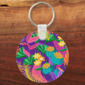 Farbenfrohe exotische Blumenmuster-23148 Schlüsselanhänger (Vorderseite)