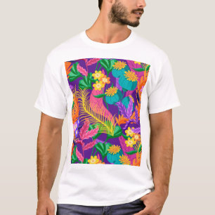 Farbenfrohe exotische Blumenmuster-23148 T-Shirt