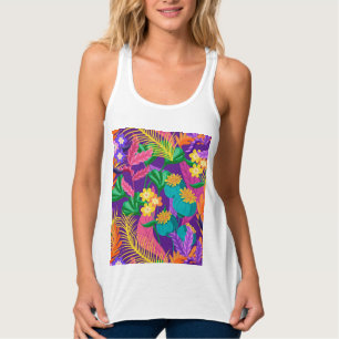 Farbenfrohe exotische Blumenmuster-23148 Tank Top