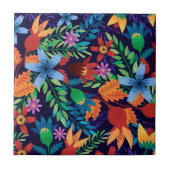 Farbenfrohe exotische Blumenmuster-32436 Fliese (Vorderseite)