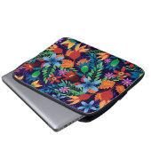 Farbenfrohe exotische Blumenmuster-32436 Laptopschutzhülle (Vorne Knopf)