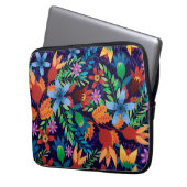Farbenfrohe exotische Blumenmuster-32436 Laptopschutzhülle (Vorderseite Links)