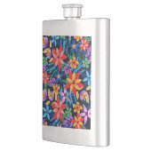 Farbenfrohe exotische Blumenmuster-68578 Flachmann (Links)