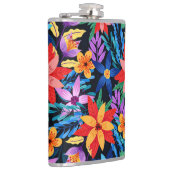 Farbenfrohe exotische Blumenmuster-68578 Flachmann (Rechts)