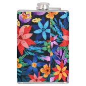 Farbenfrohe exotische Blumenmuster-68578 Flachmann (Rückseite)