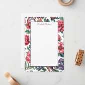 Farbenfrohe exotische Flora und Vogelwelt-Hintergr Mitteilungskarte (Vorderseite/Rückseite Beispiel)