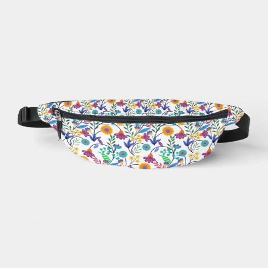 Farbenfrohe, exotische, florale Hintergrundmuster- Bauchtasche (Vorderseite)
