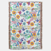 Farbenfrohe, exotische, florale Hintergrundmuster- Decke (Vorderseite Vertikal)