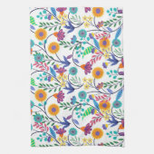 Farbenfrohe, exotische, florale Hintergrundmuster- Geschirrtuch (Vertikal)