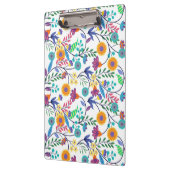Farbenfrohe, exotische, florale Hintergrundmuster- Klemmbrett (Links)