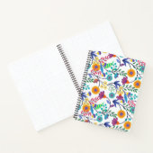 Farbenfrohe, exotische, florale Hintergrundmuster- Notizblock (Innenseite)