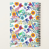 Farbenfrohe, exotische, florale Hintergrundmuster- Notizblock (Rückseite)