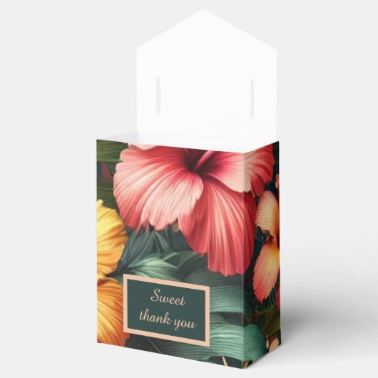 Farbenfrohe exotische hawaiianische Tropenhochzeit Geschenkschachtel (Geöffnet)