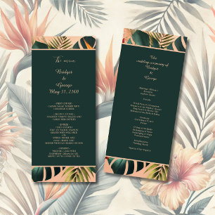 Farbenfrohe exotische hawaiianische Tropenhochzeit Programm