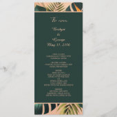 Farbenfrohe exotische hawaiianische Tropenhochzeit Programm (Vorderseite)