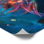 Farbenfrohe exotische Hybrid-Fischplakette Poster (Ecke)