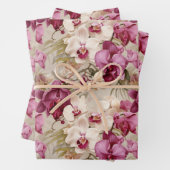 Farbenfrohe exotische Orchid-Blume Geschenkpapier Set (Beispiel)