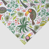 Farbenfrohe exotische Vögel und Blume Muster Seidenpapier (Ausschnitt)