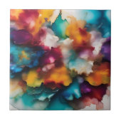 Farbenfrohe Explosionsalcohol Tinte Fliese (Vorderseite)