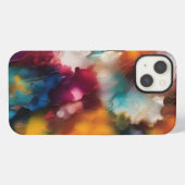 Farbenfrohe Explosionsalcohol Tinte iPhone Hülle (Rückseite (Horizontal))