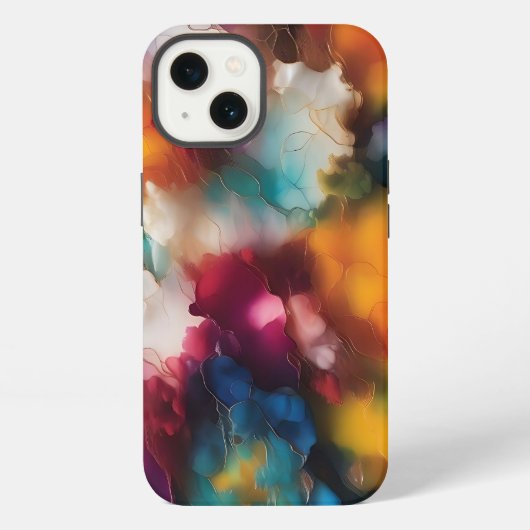 Farbenfrohe Explosionsalcohol Tinte iPhone Hülle (Rückseite)
