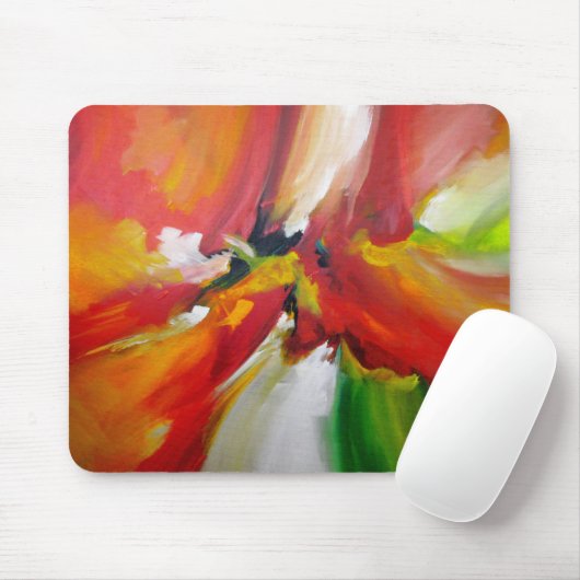 Farbenfrohe expressionistische Abstrakte Vorlage M Mousepad (Mit Mouse)