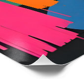 Farbenfrohe, expressionistische Tierart-Poster Poster (Ecke)