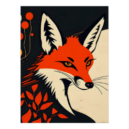 Farbenfrohe, expressionistische Tierart-Poster Poster