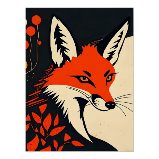 Farbenfrohe, expressionistische Tierart-Poster Poster (Vorderseite)