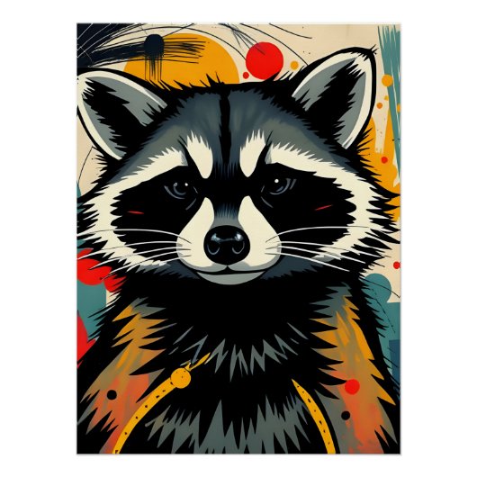 Farbenfrohe, expressionistische Tierart-Poster Poster (Vorderseite)