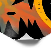 Farbenfrohe, expressionistische Tierart-Poster Poster (Ecke)