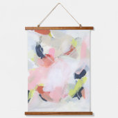 Farbenfrohe expressive Abstrakte Malerei Kunst Wandteppich Mit Holzrahmen (Vorderseite)