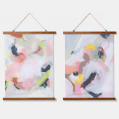 Farbenfrohe expressive Abstrakte Malerei Kunst Wandteppich Mit Holzrahmen (Doppelt)