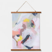 Farbenfrohe expressive Abstrakte Malerei Kunst Wandteppich Mit Holzrahmen (Vorderseite 2)