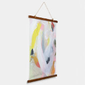 Farbenfrohe expressive Abstrakte Malerei Kunst Wandteppich Mit Holzrahmen (Gewinkelt)