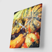 Farbenfrohe Extravagante Waren Nah  Quadratische Wanduhr (Winkel)