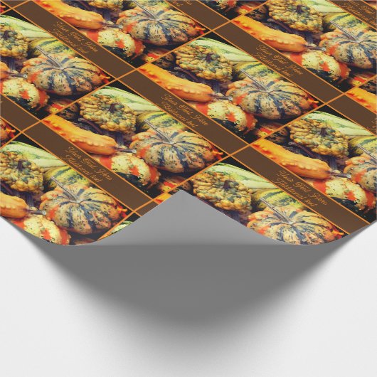 Farbenfrohe Extravagante Waren Personalisiert Geschenkpapier (Ecke)