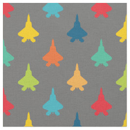 Farbenfrohe F-22 Raptor Fighter Jet Muster Primari Stoff