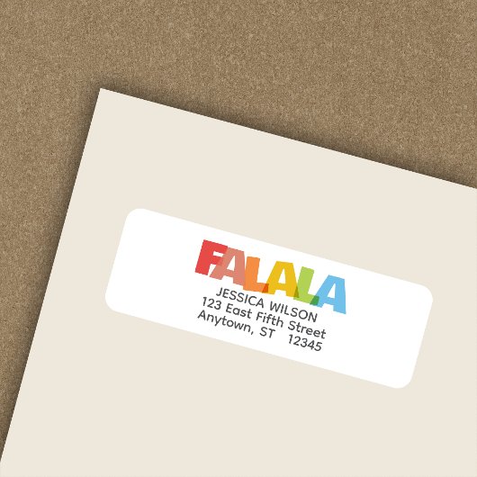 Farbenfrohe FA LA LA Feria Rücksendeadresse