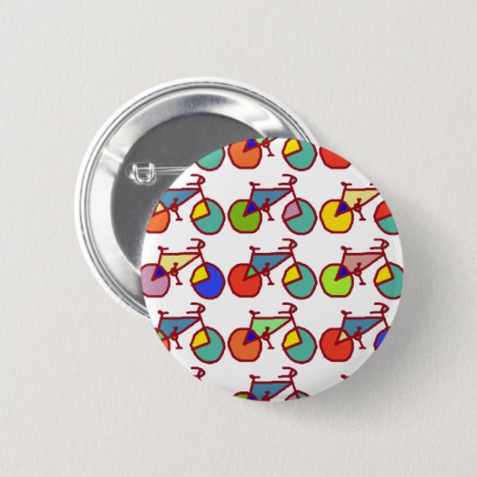 farbenfrohe Fahrräder Button (Vorne & Hinten)