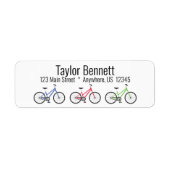 Farbenfrohe Fahrräder Custom Rücksendeadressen-Auf (Vorne)