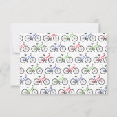 Farbenfrohe Fahrräder Maßgeschneiderte Personalisi Dankeskarte (Rückseite)