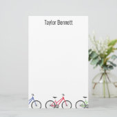 Farbenfrohe Fahrräder Maßgeschneidertes Personalis Briefpapier (Stehend Vorderseite)