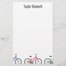 Farbenfrohe Fahrräder Maßgeschneidertes Personalis Briefpapier