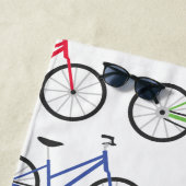 Farbenfrohe Fahrräder Personalisiert Strandhandtuc Strandtuch (Beispiel)