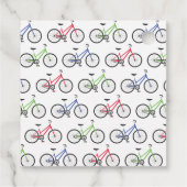 Farbenfrohe Fahrräder Personalisierte Gefallen ode Geschenkanhänger (Rückseite)