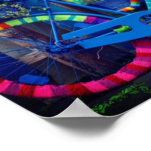 Farbenfrohe Fahrradfreude Poster (Ecke)